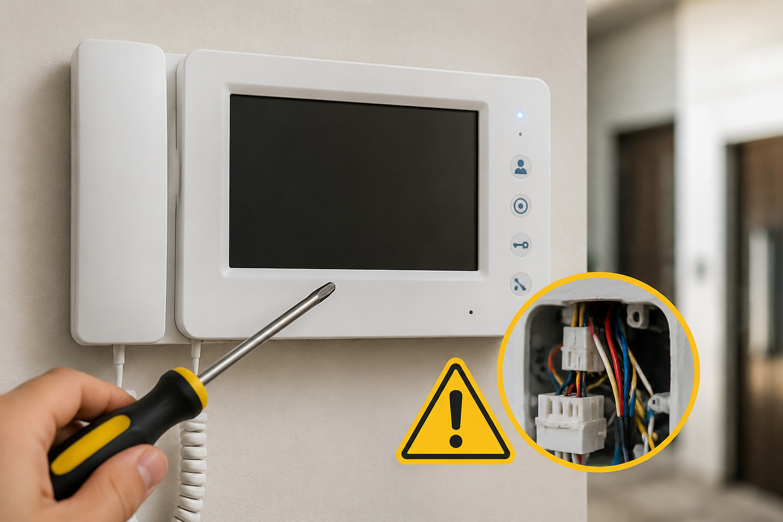 علت روشن نشدن مانیتور آیفون تصویری چیست؟